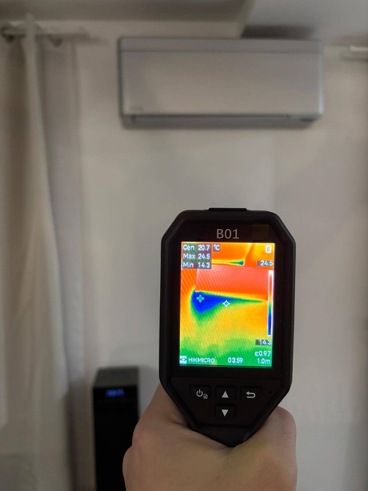 Pont thermique au niveau du split de la pompe à chaleur 